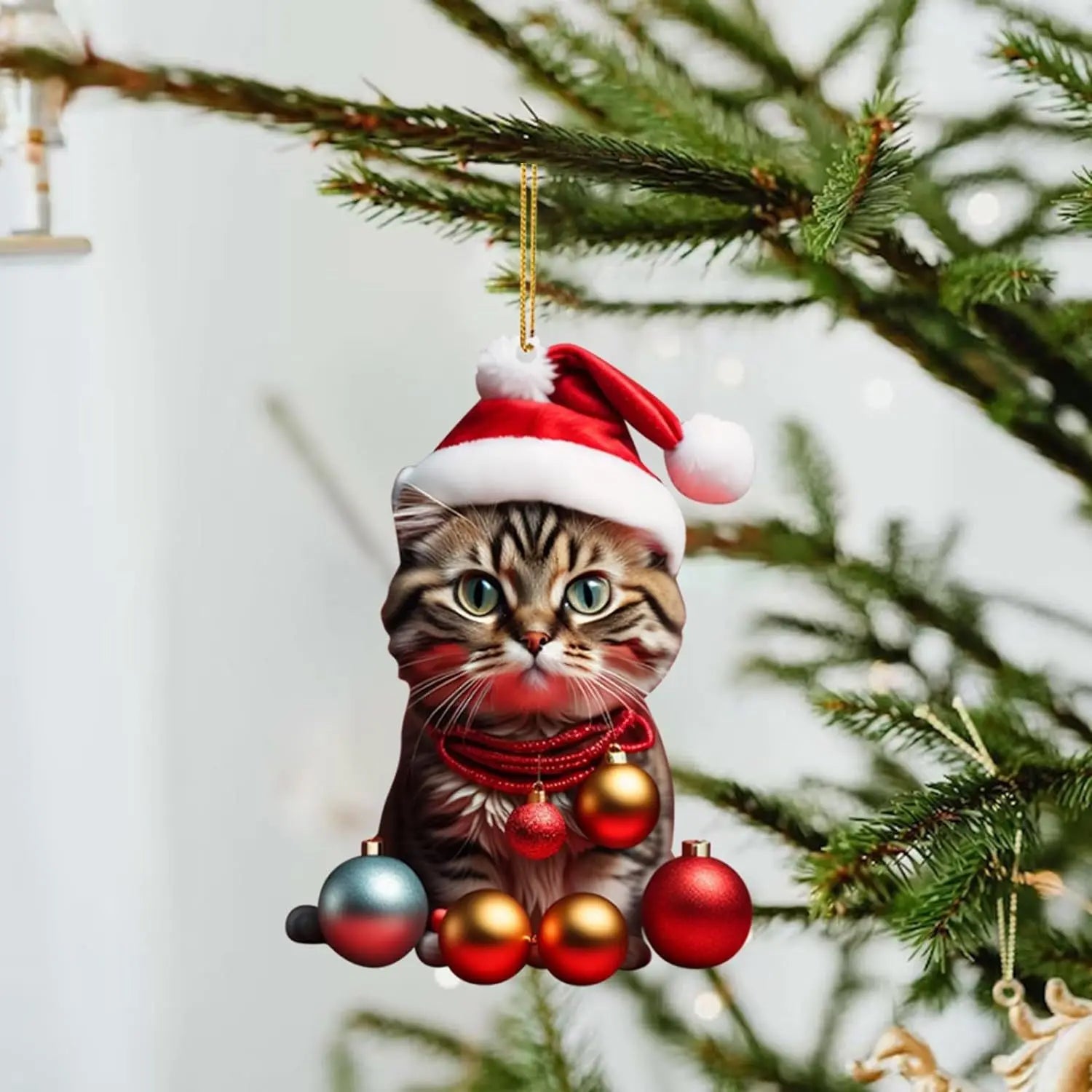 Katzenfigur für den  Weihnachtsbaum