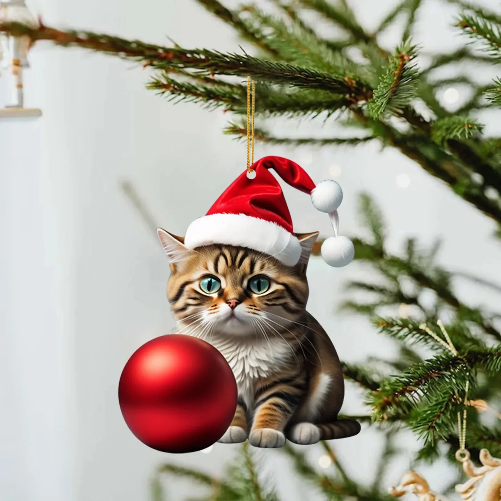 Katzenfigur für den  Weihnachtsbaum