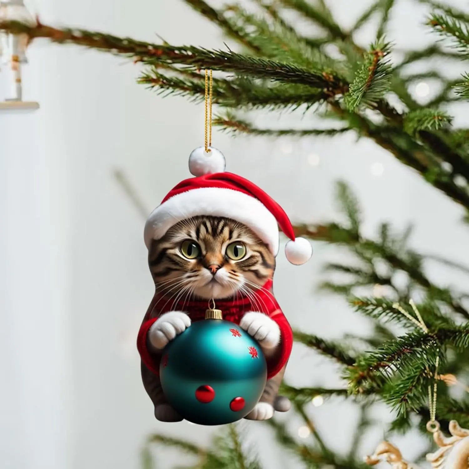 Katzenfigur für den  Weihnachtsbaum