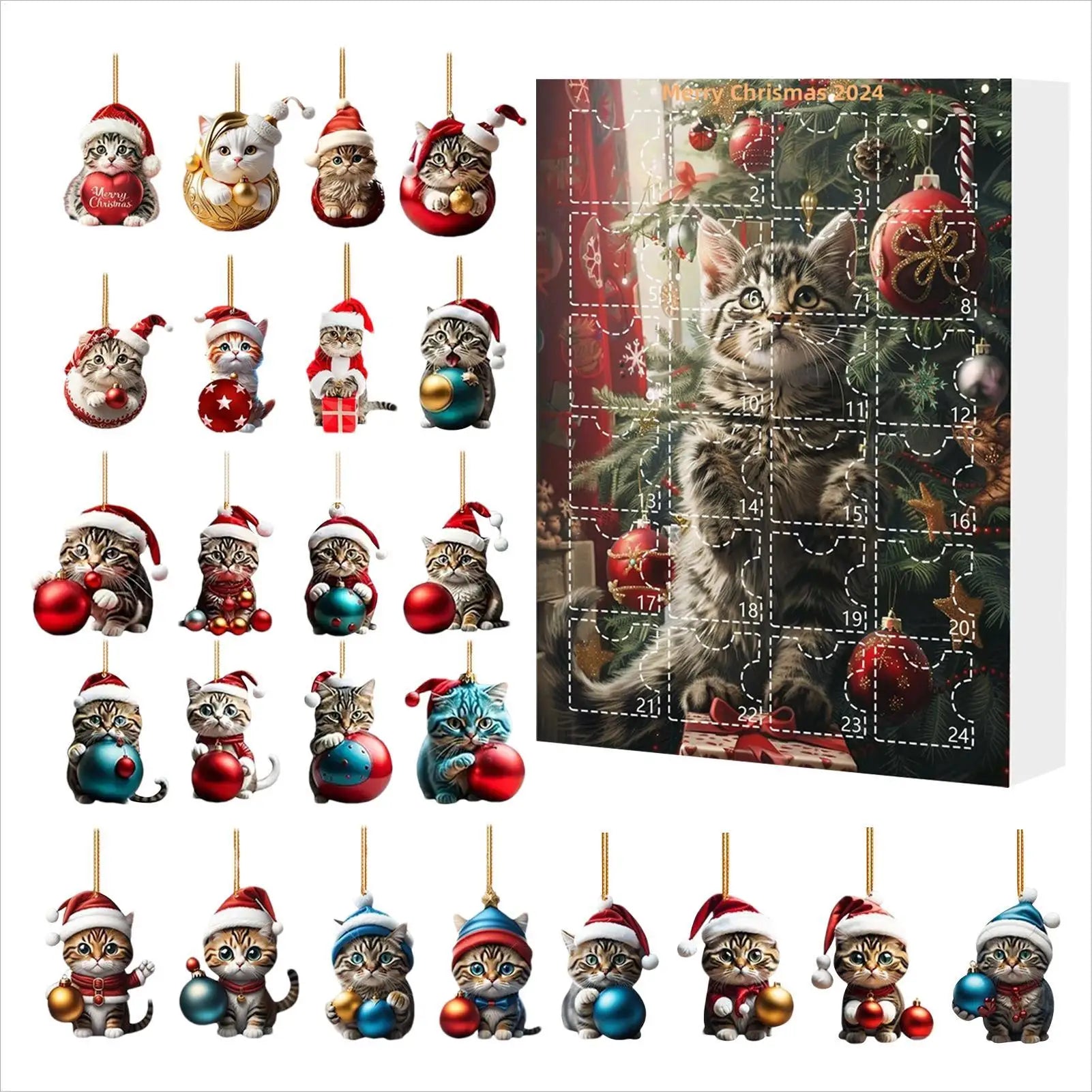 Flauschpfote Adventskalender  – mit 24 Katzenfiguren