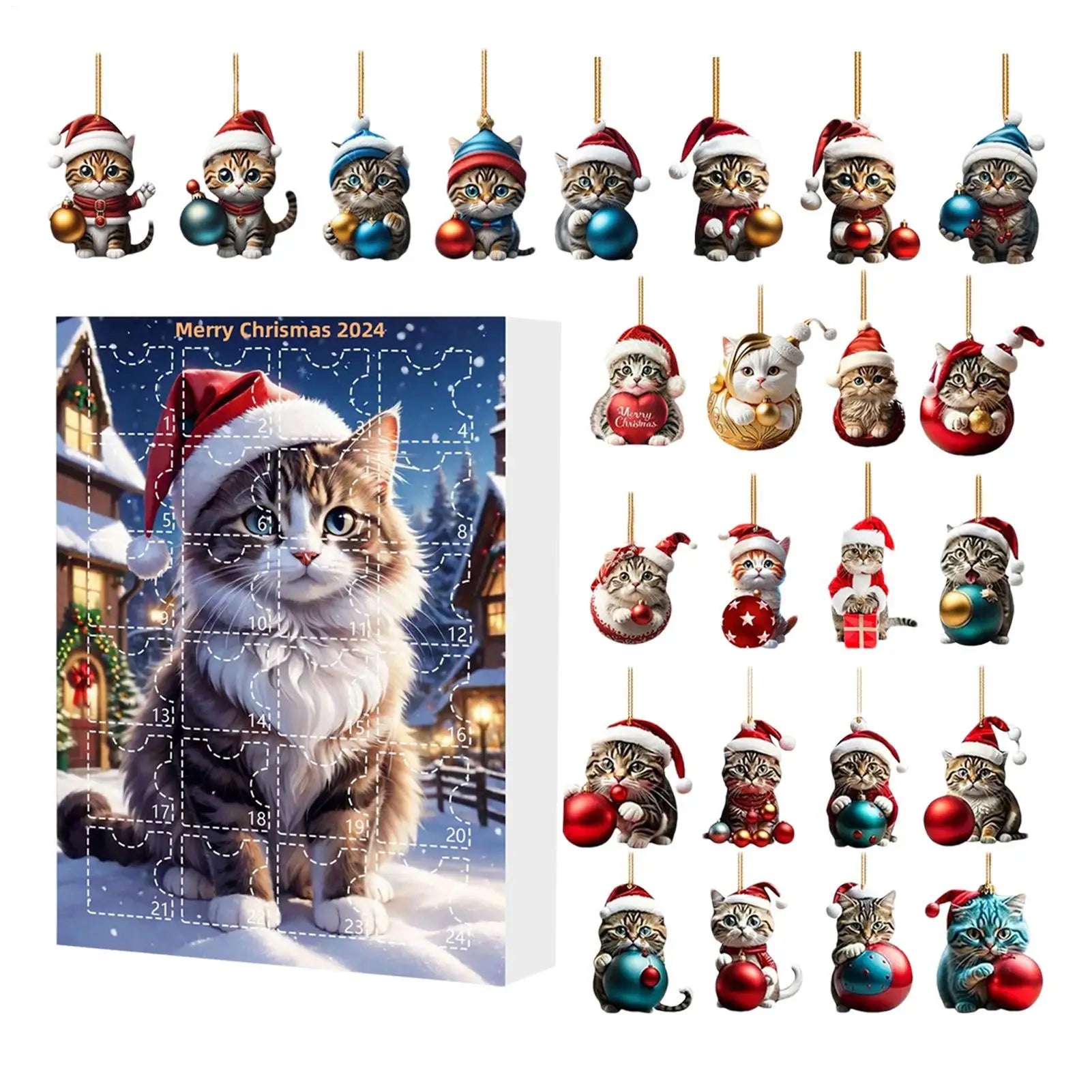 Flauschpfote Adventskalender  – mit 24 Katzenfiguren