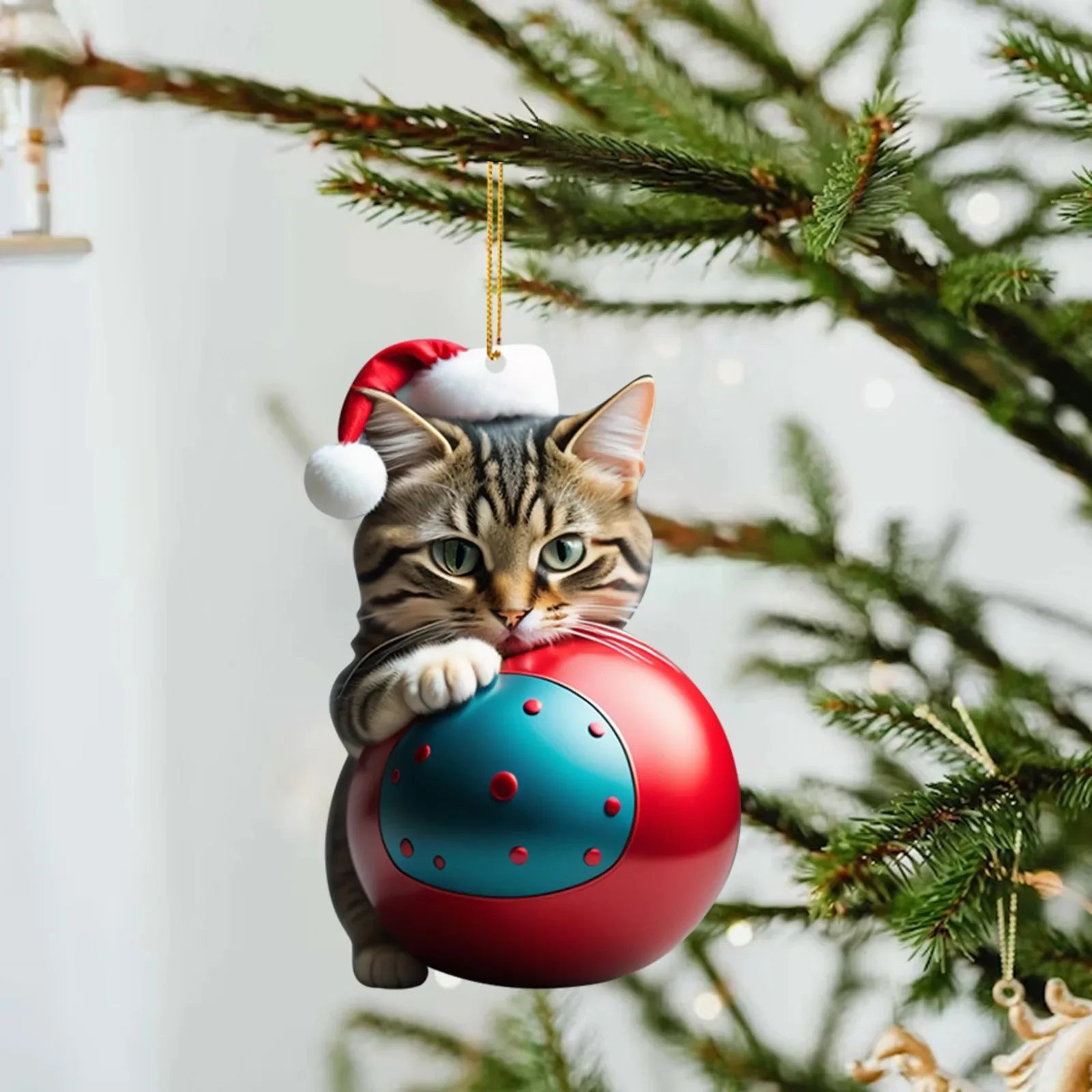 Katzenfigur für den  Weihnachtsbaum