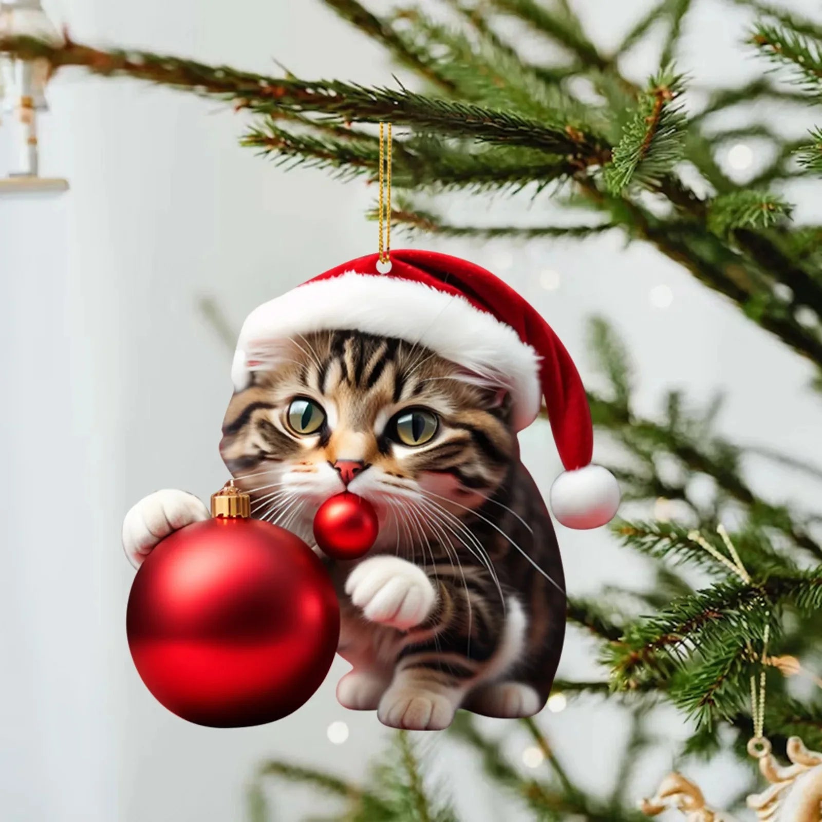 Katzenfigur für den  Weihnachtsbaum