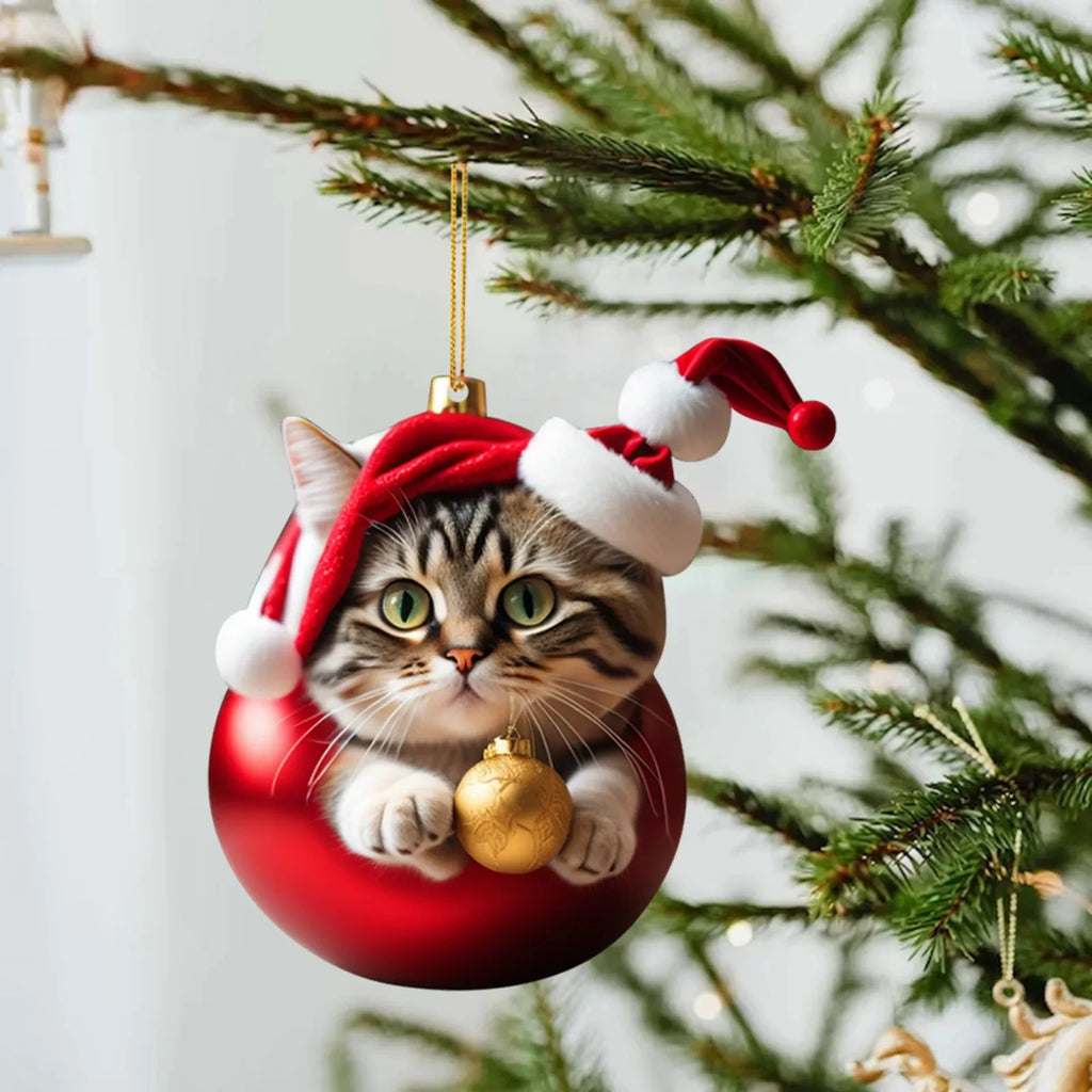 Katzenfigur für den  Weihnachtsbaum